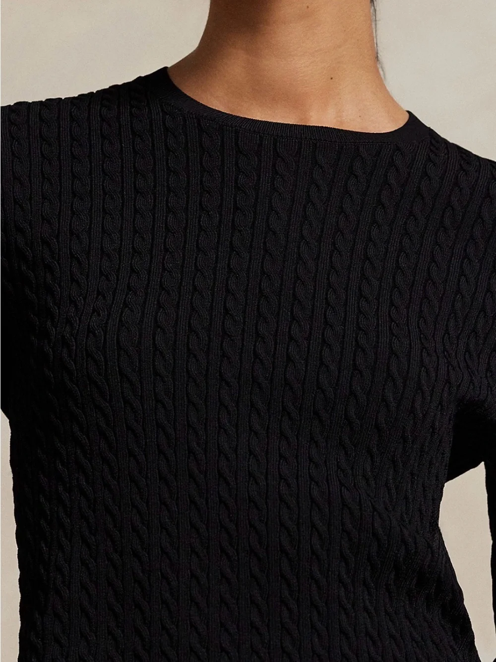 NWT Polo Ralph Lauren Mini Cable Cropped Sweater